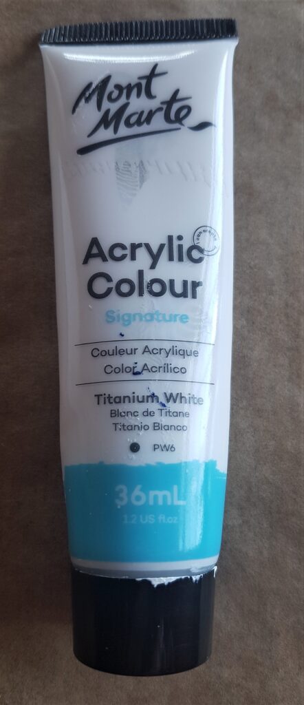 I got my Titanium White Acrylic Paint from the Pack.