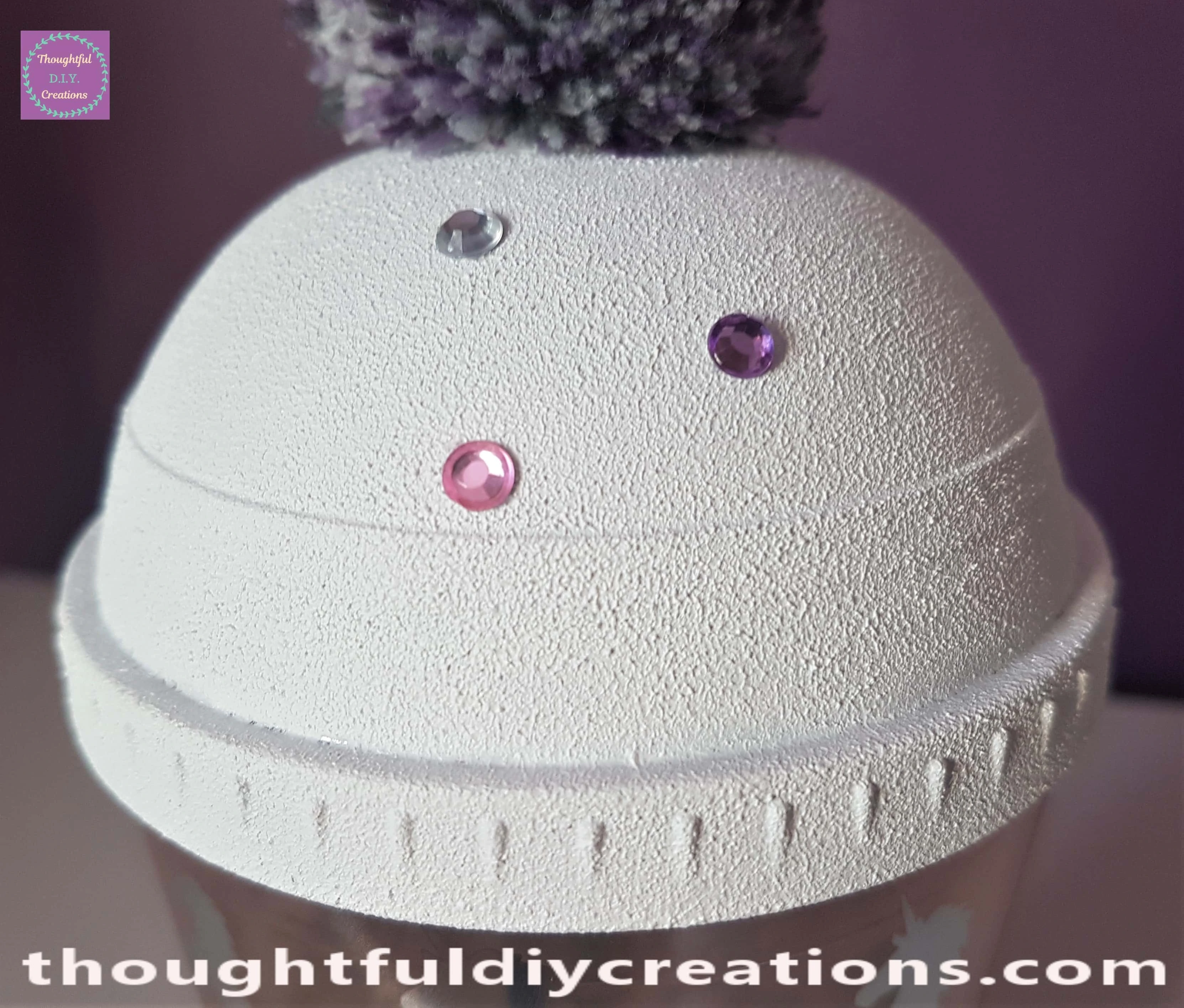 I removed One Gemstone Sticker at a time and stuck them to the Lid of the Beaker.