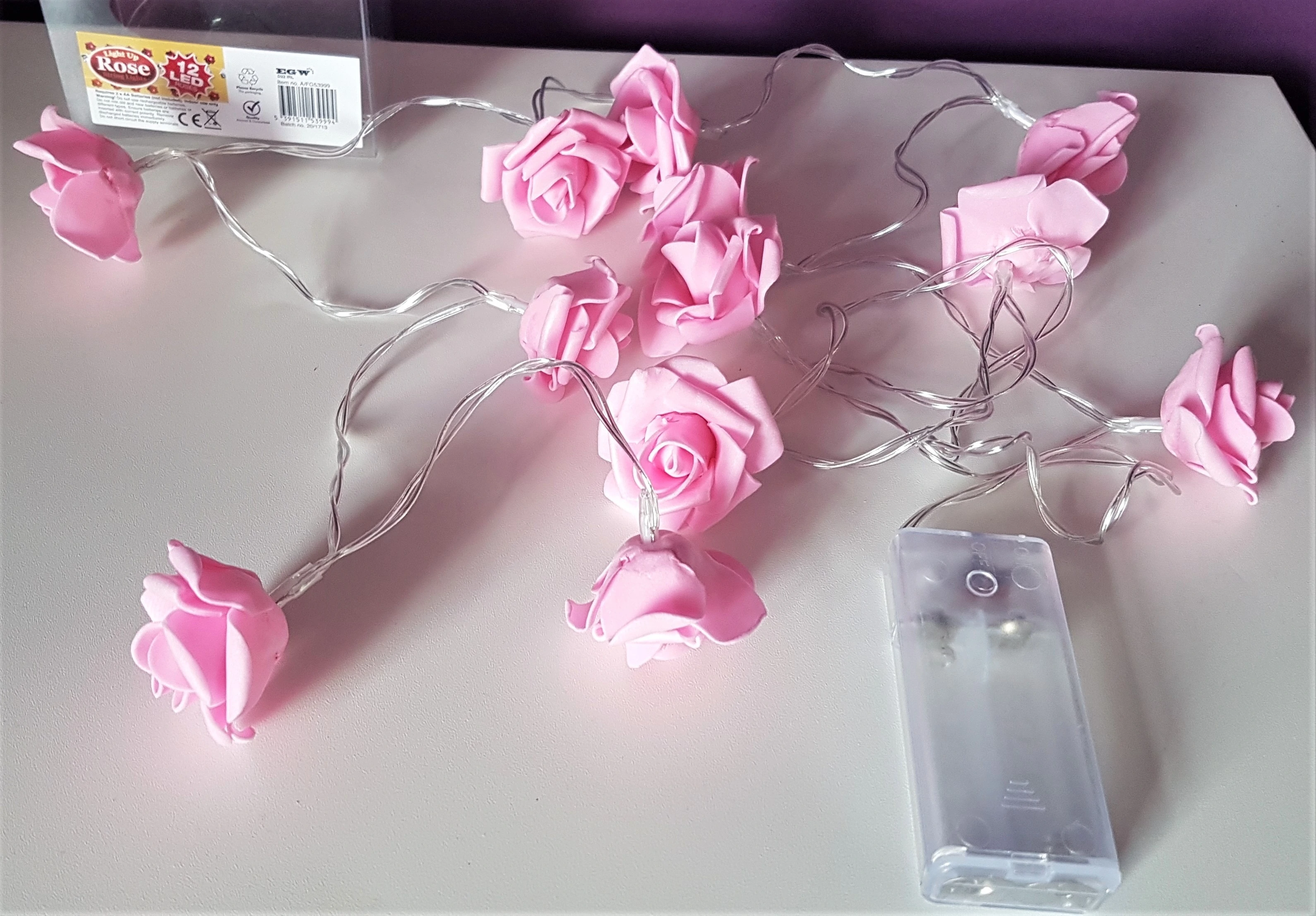 I got my Set of 12 LED Battery Pack Rose Flower Lights.