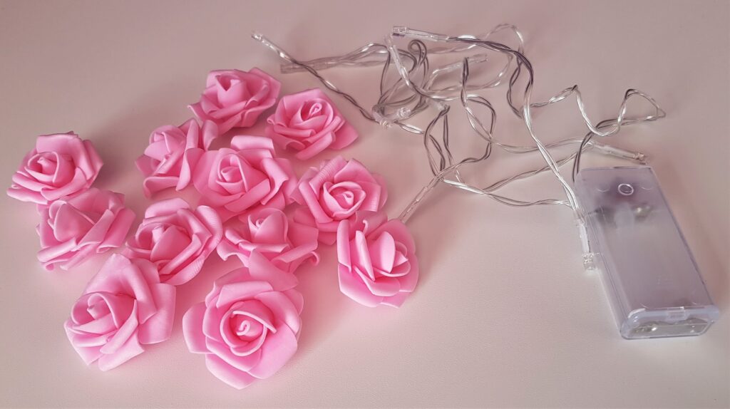 I removed the Flower Heads from the Lights; they just pop off.