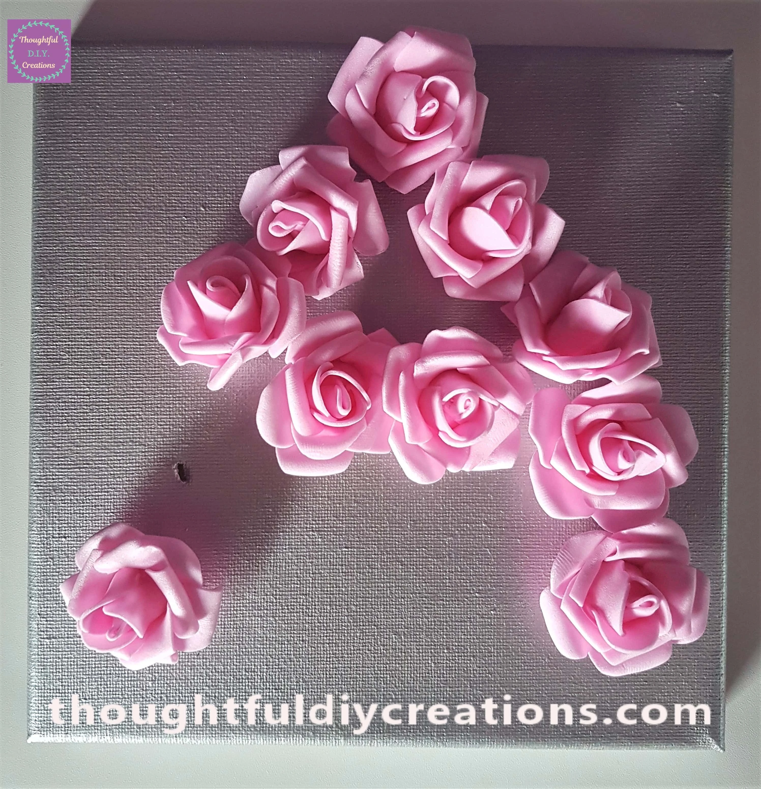 I put the Flower back on the Canvas and repeated the Step with the next Flower on the Canvas.