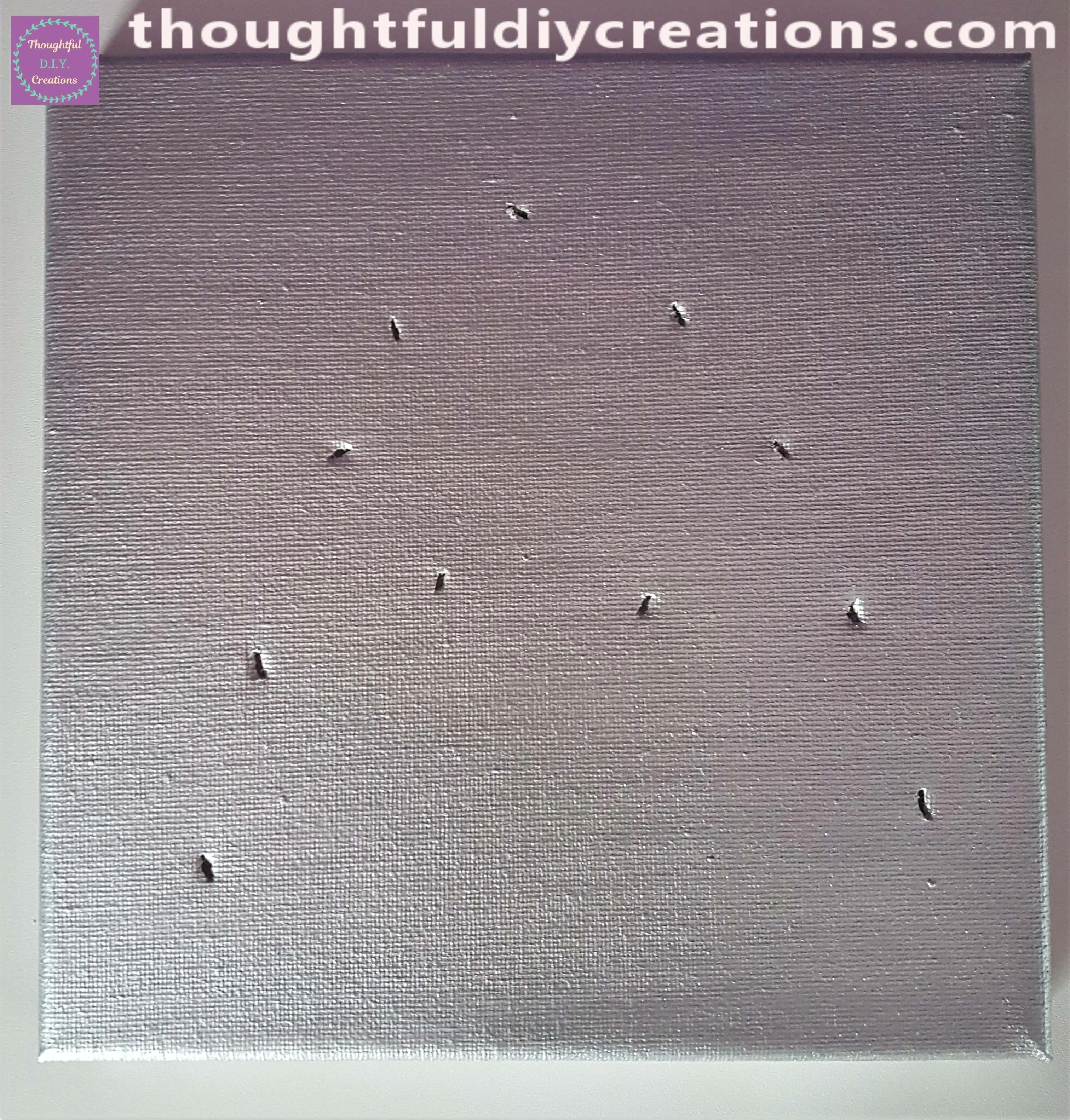 This is How the Canvas looks with all the Flowers removed and the Initial A made out of Holes.