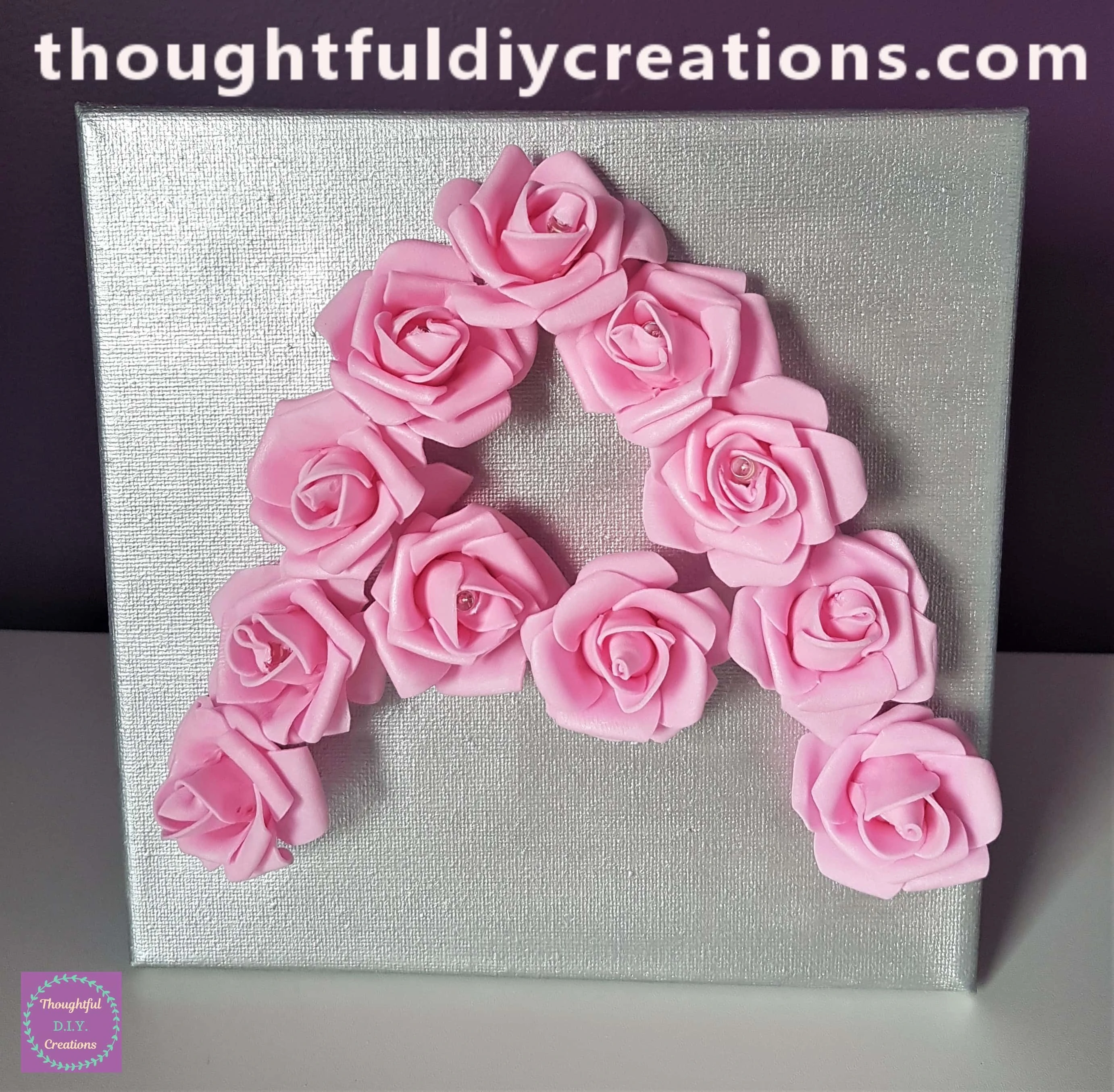 I placed each Rose Flower back on each Light on the Canvas.