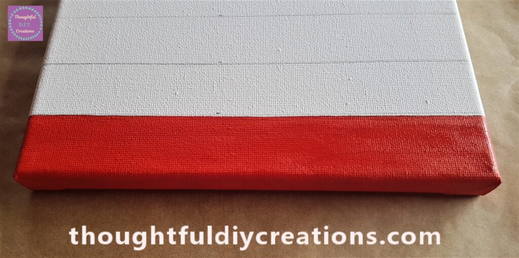 This made it easier to fill in the rest of the Red on the Canvas.