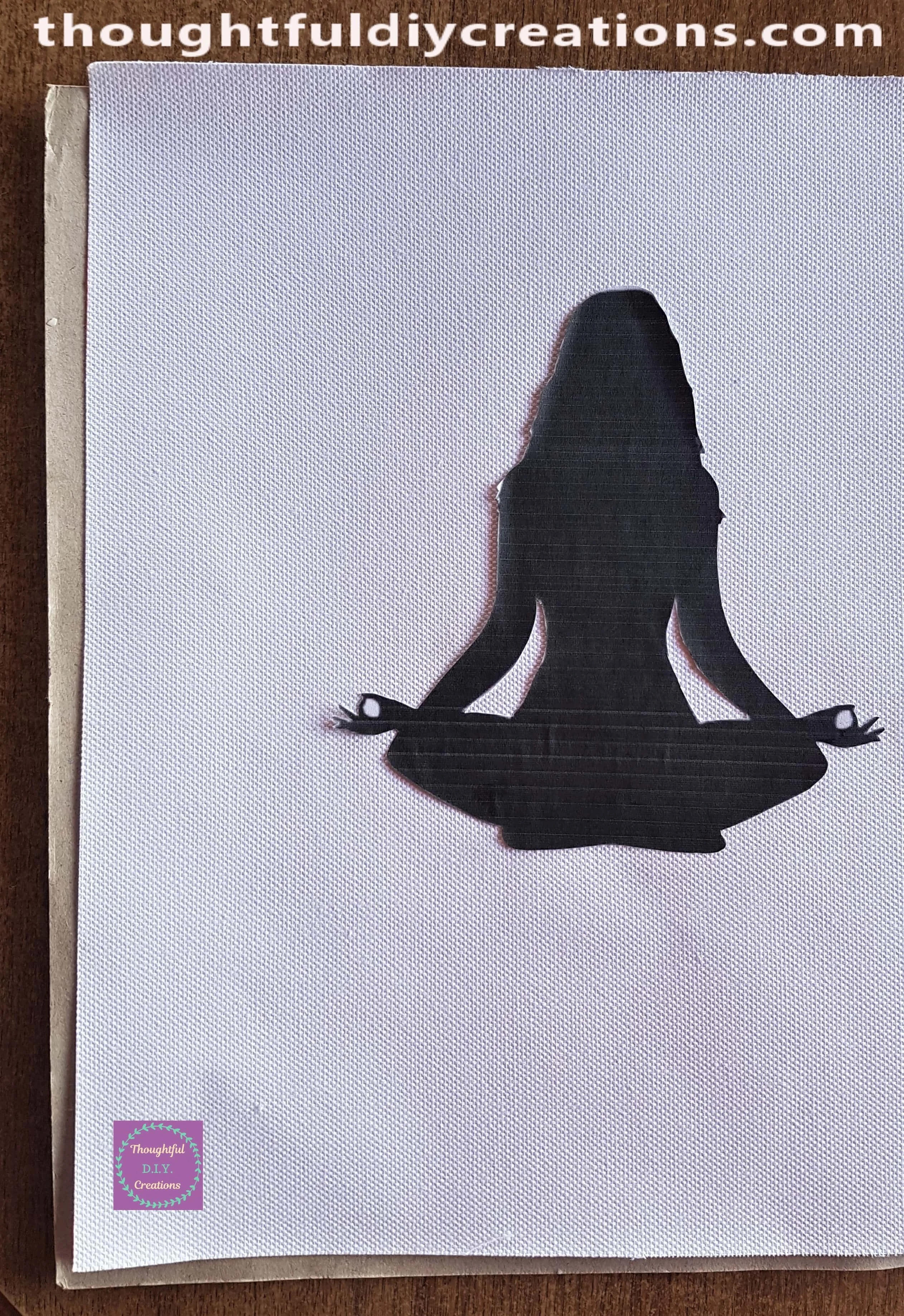 I used Pritt Stick to Glue the Silhouette to the back of the Page I Painted Black.