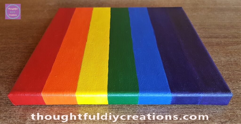 A Side angle of the Painted Canvas.