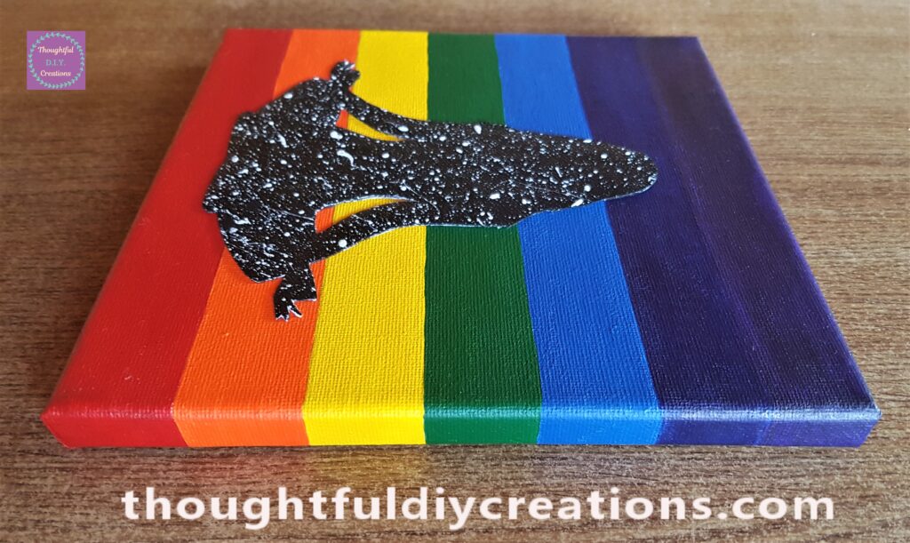 A Side Angle of the finished Canvas.