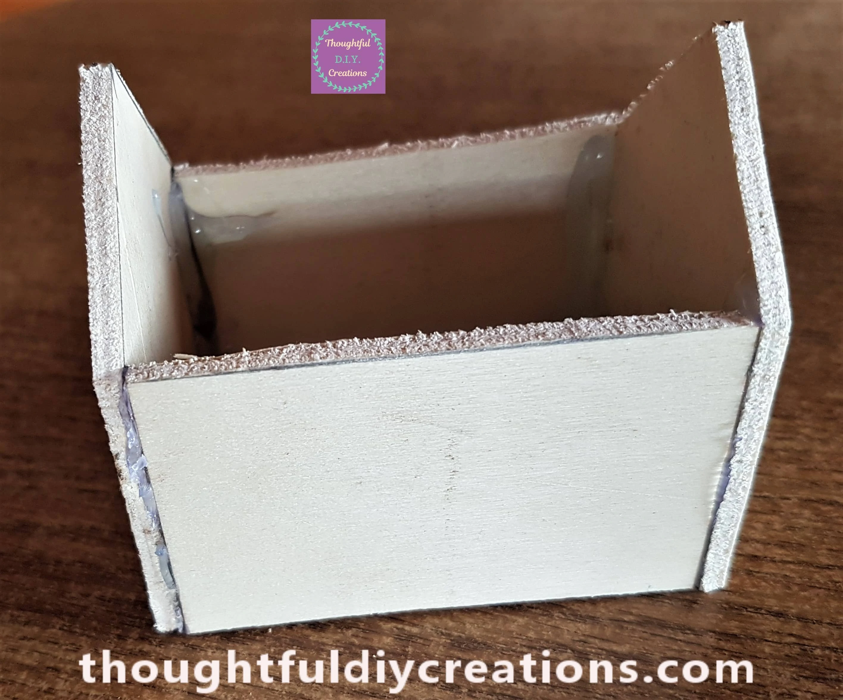 The second Side of the Cottage was Glued to the edges of the Front and Back of the Cottage.