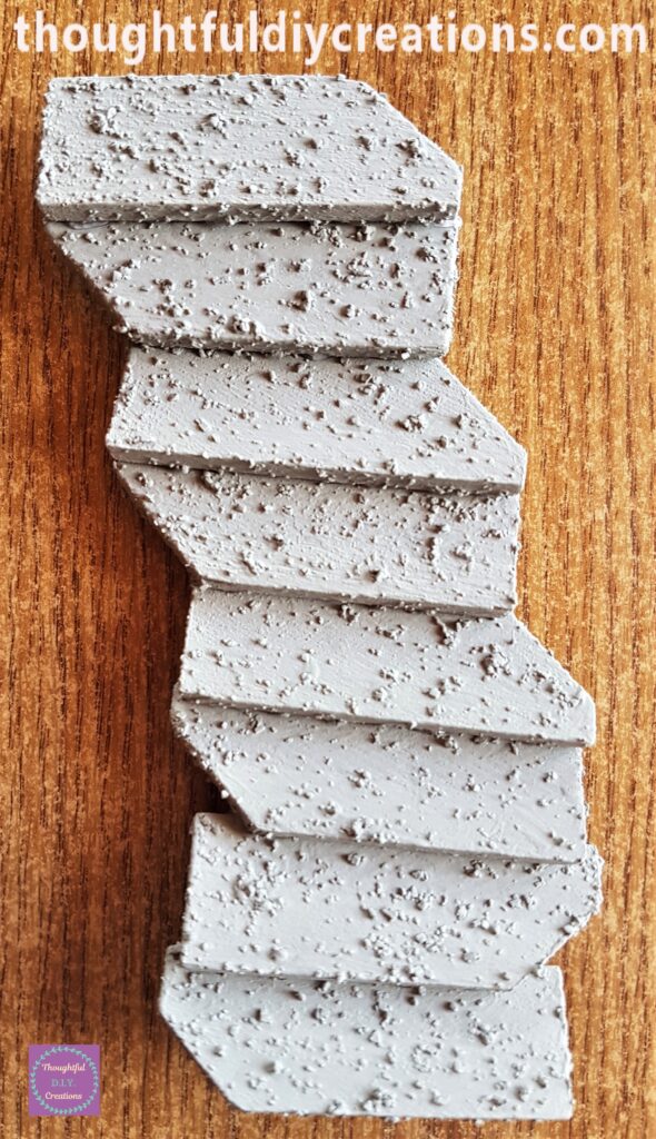 The front View of the Steps glued together.