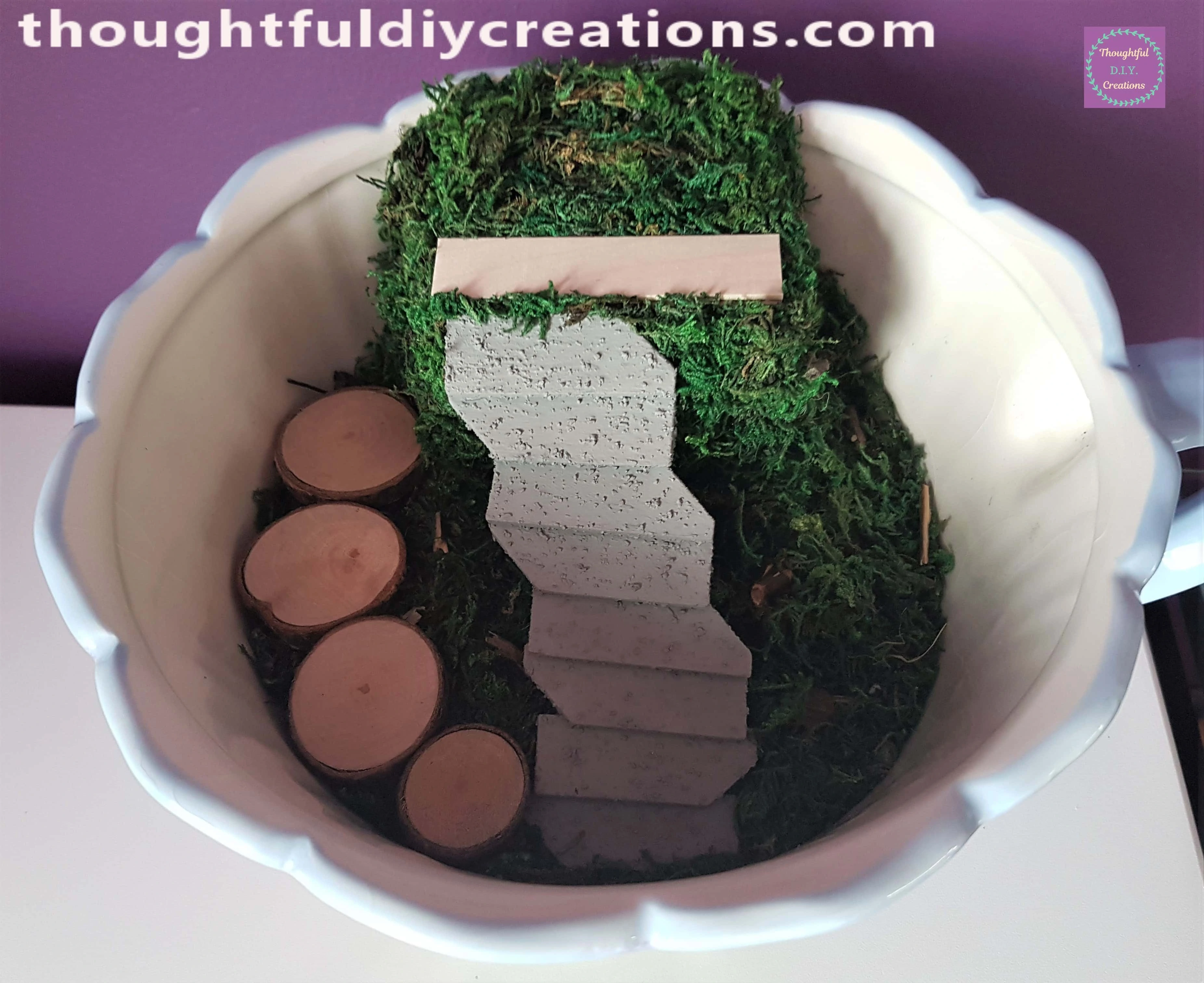 I placed them into the Fairy Garden making a Walkway.