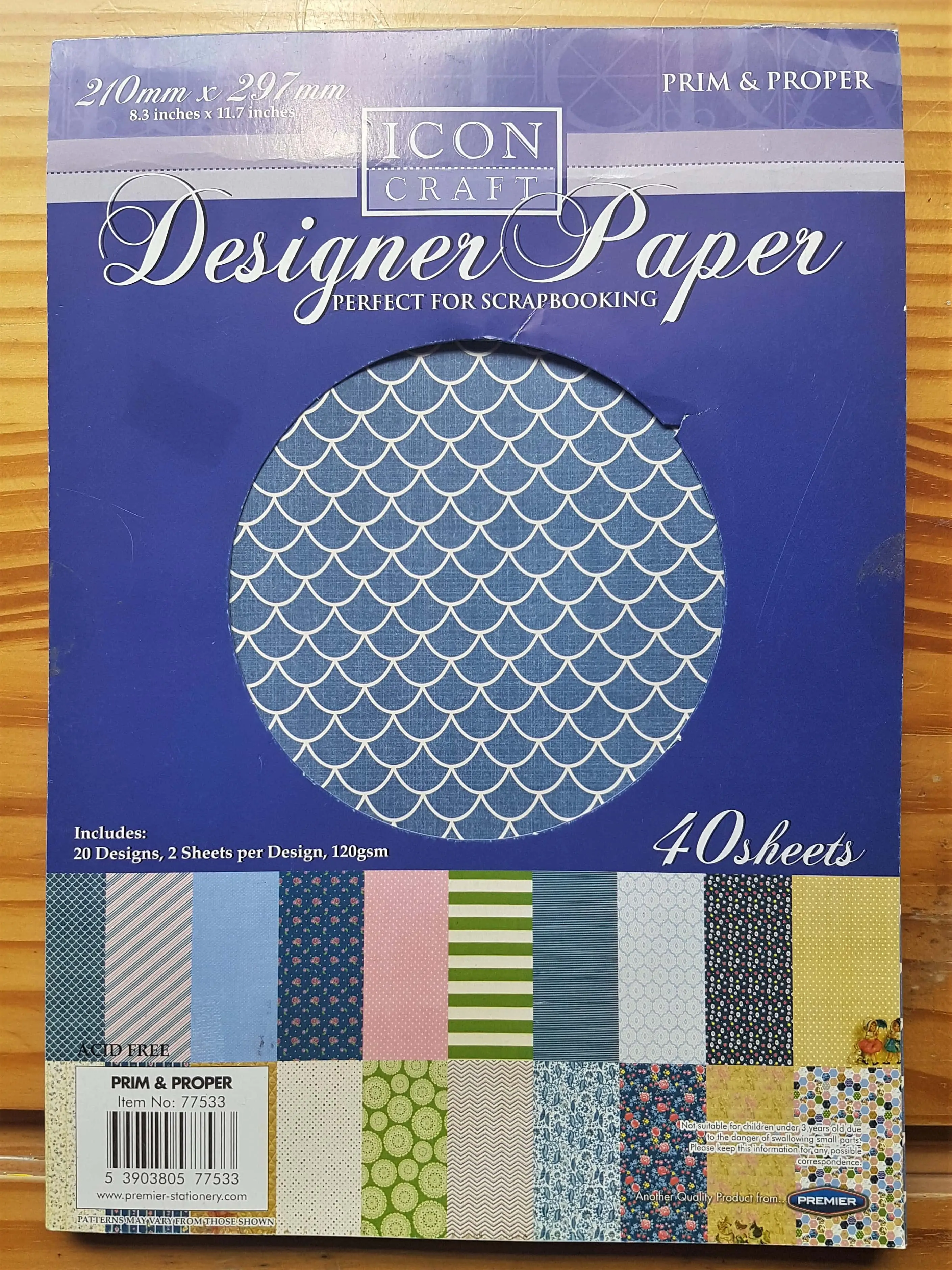 A4 Scrapbook Paper Pad.
