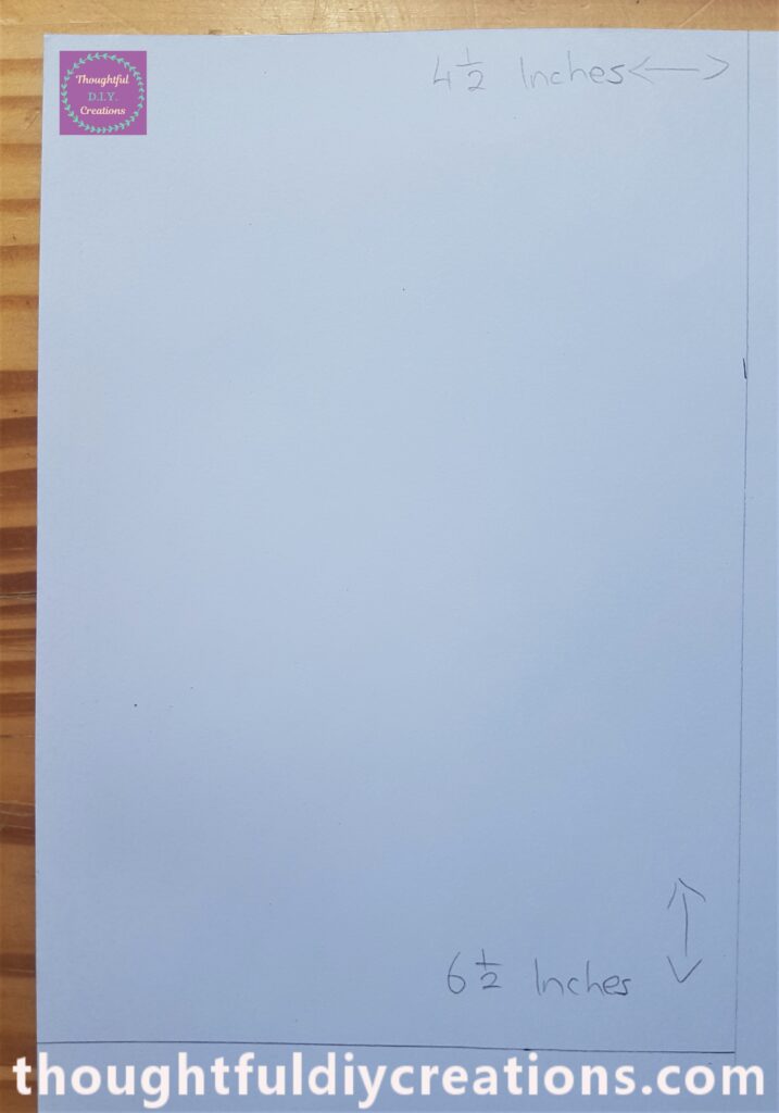 I Drew Lines measuring 4 and a Half Inches in Width and 6 and a Half Inches in Height.