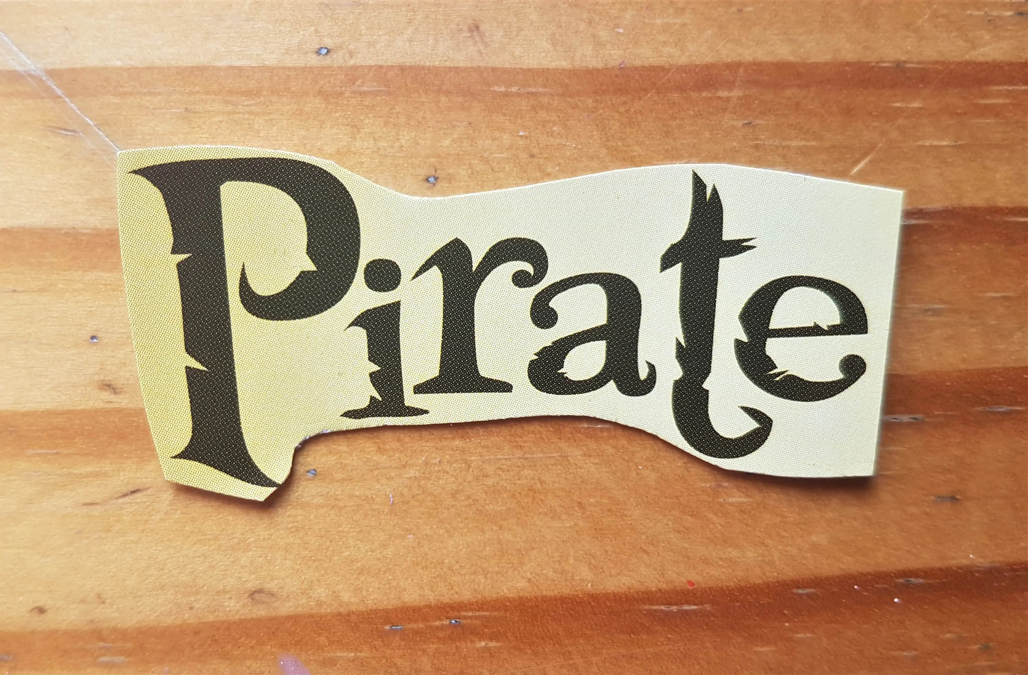 I had the word 'Pirate' in my Scrap Supplies. It had been on the Packaging of a Pirate Activity Set.