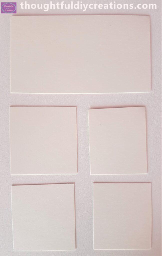 I Cut around the Lines and decided to Cut the bottom 2 sections in half and then made them smaller again.