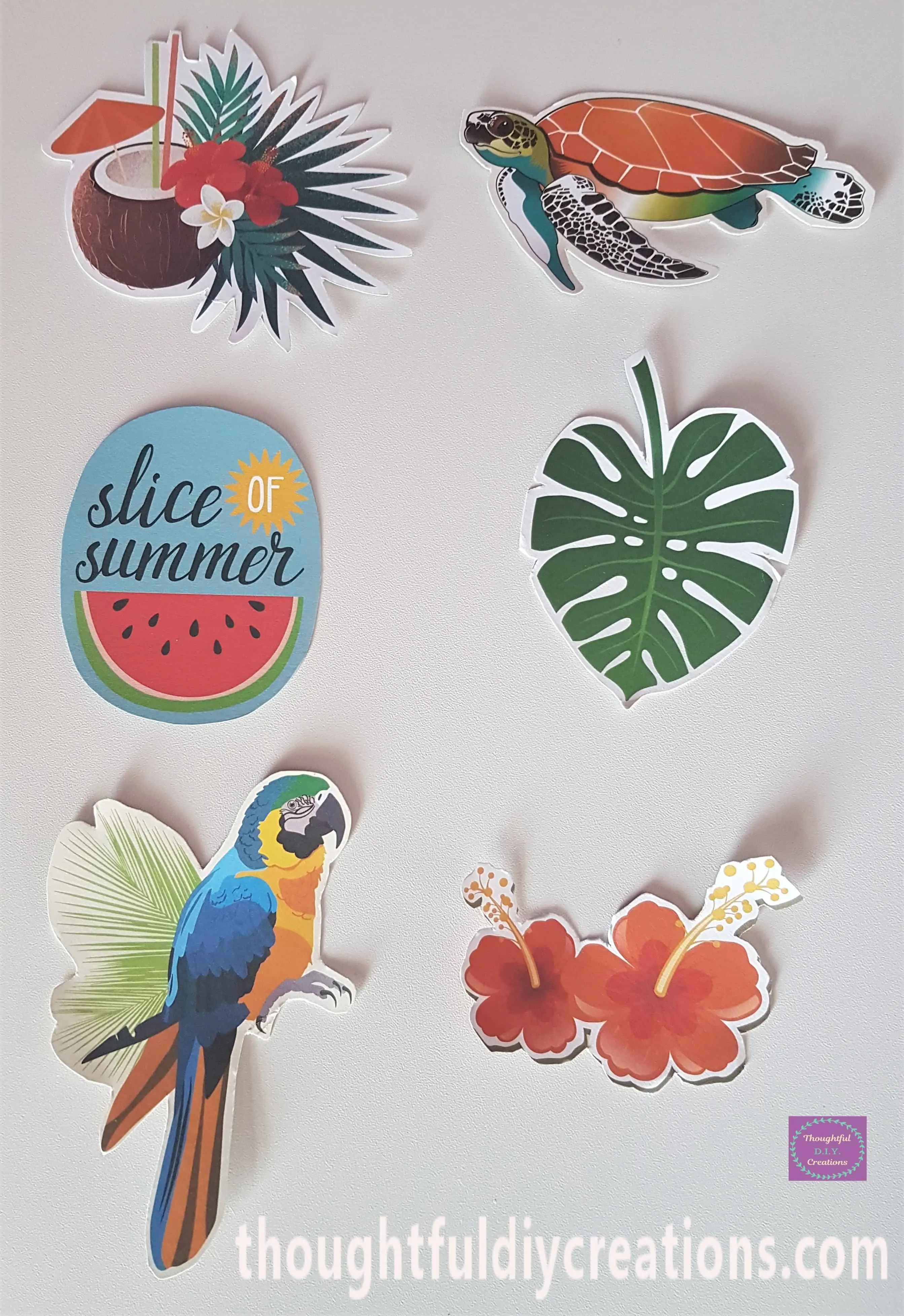 I Chose my 6 Favourite Images to use for my Summer Garland.