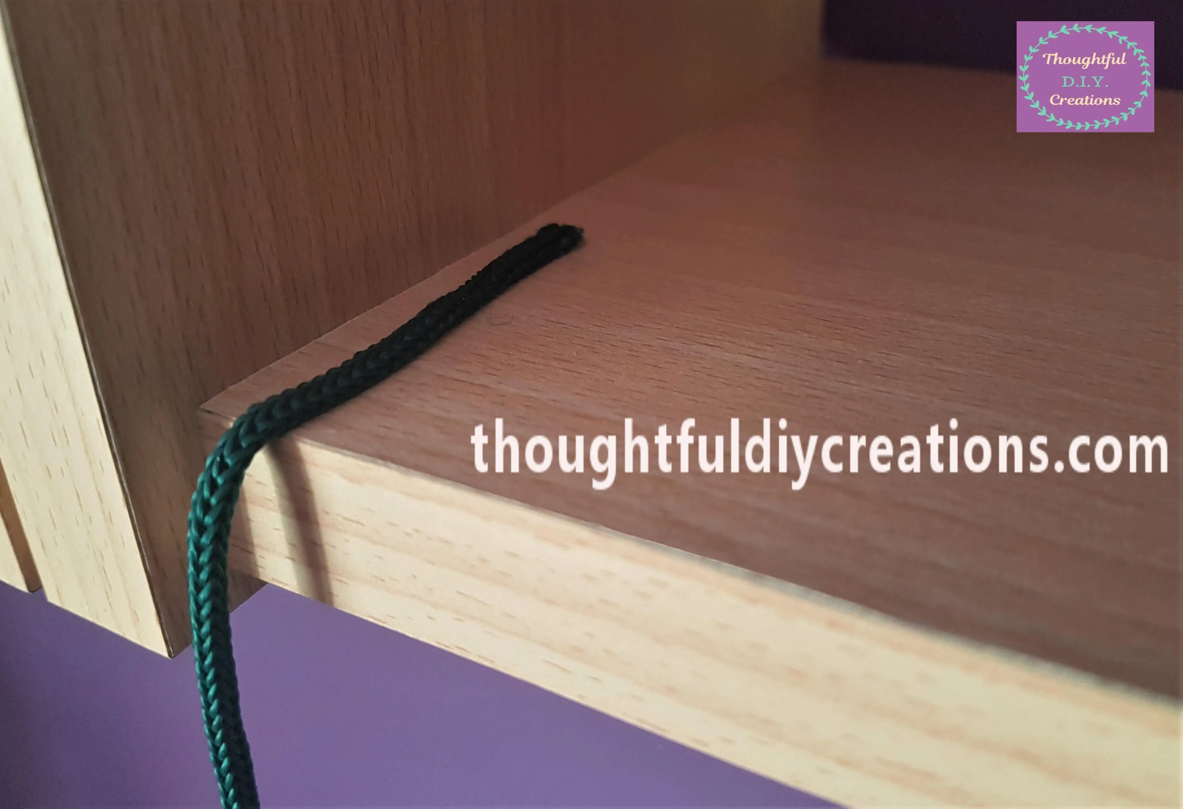 I pressed the end of the Green Rope into the DoubleSided Tape.