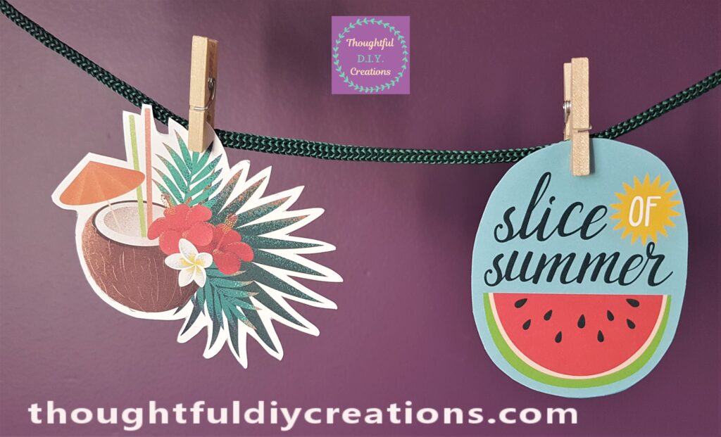 I added the next few Pictures to the Garland leaving an even amount of space between each Image.