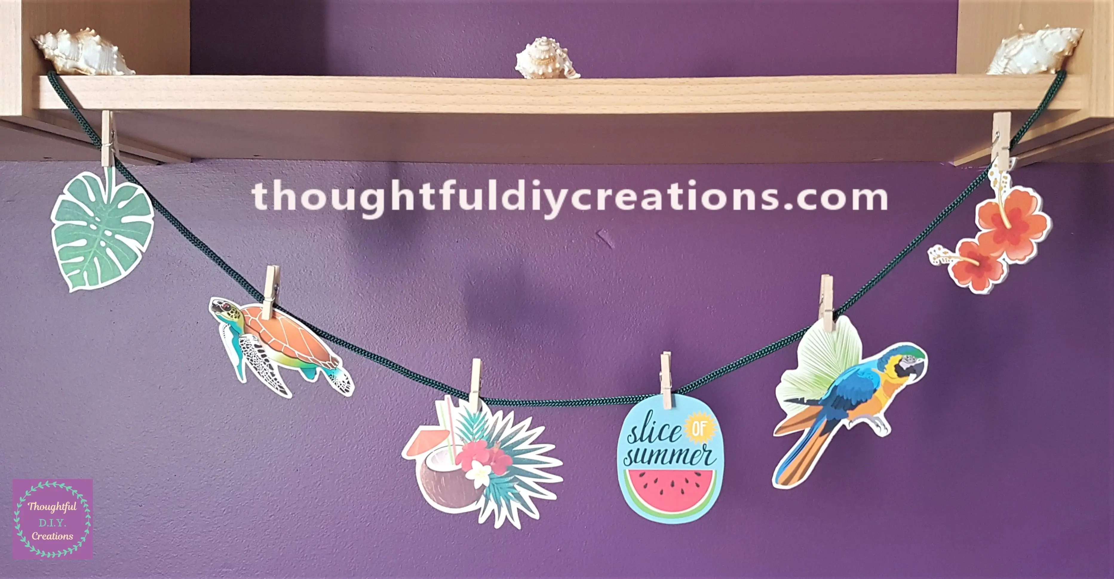 This Completed my Summer Garland.