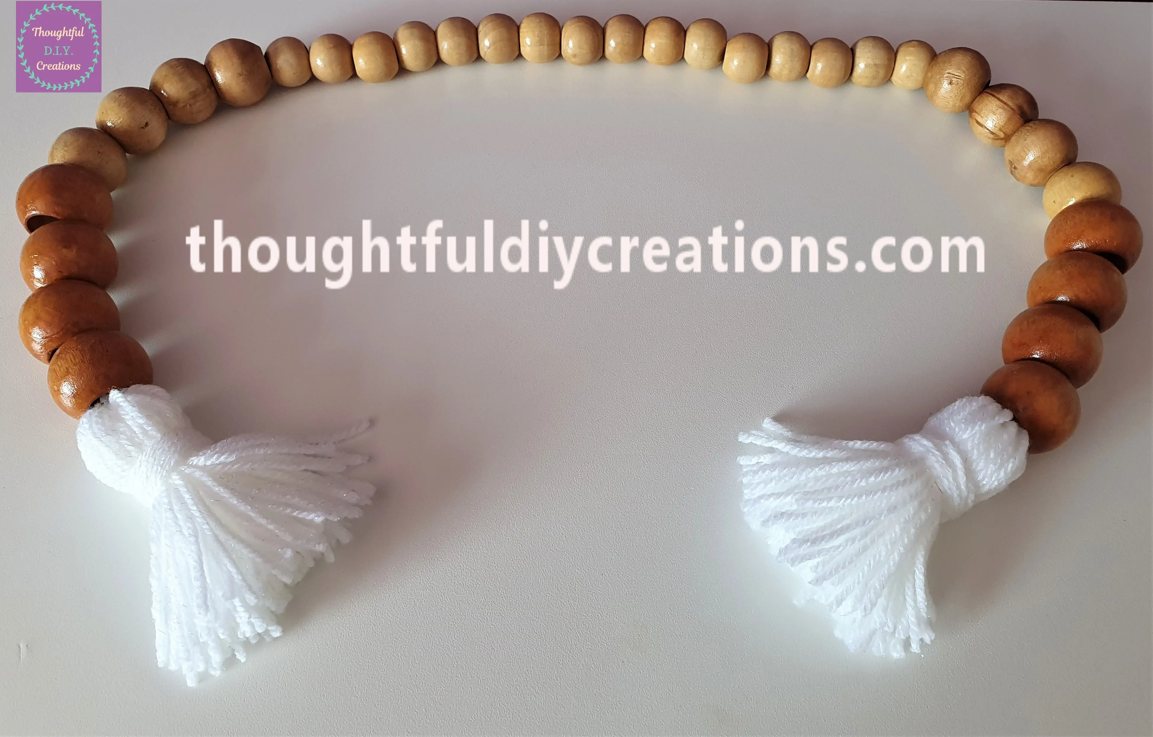 The Wooden Bead Garland can be turned into different Shapes.