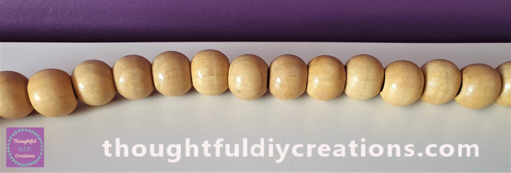 A Closer look at the small wooden beads.