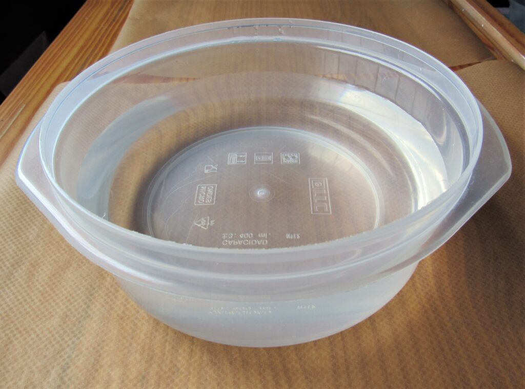 I filled my Bowl 3/4 way up with Warm Water.