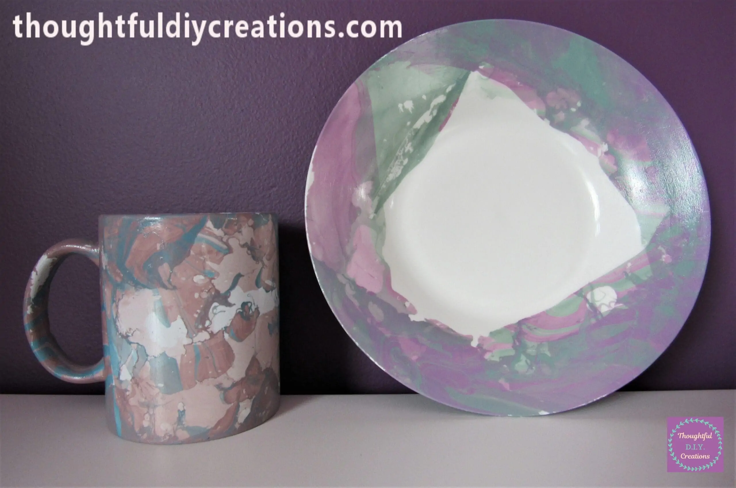 Marbled Cup & Plate