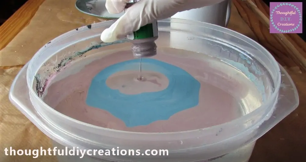 I added a Couple more Drops of Rose Taupe over the Grey Blue.