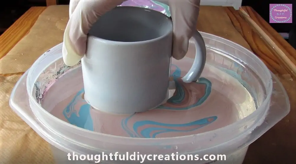 I carefully Dipped it down into the Bowl.