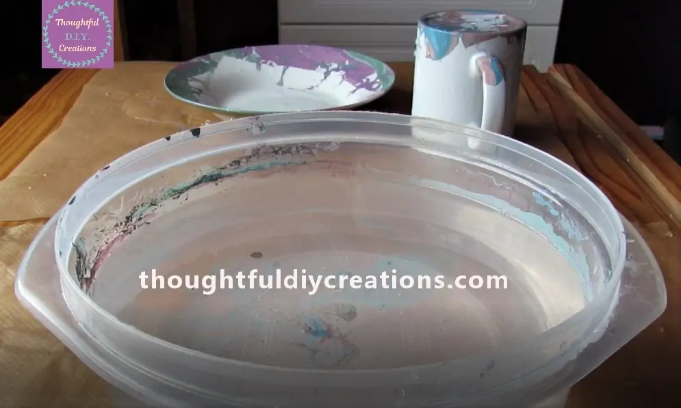 I Placed the Cup upside down on the other Sheet of Baking Paper.