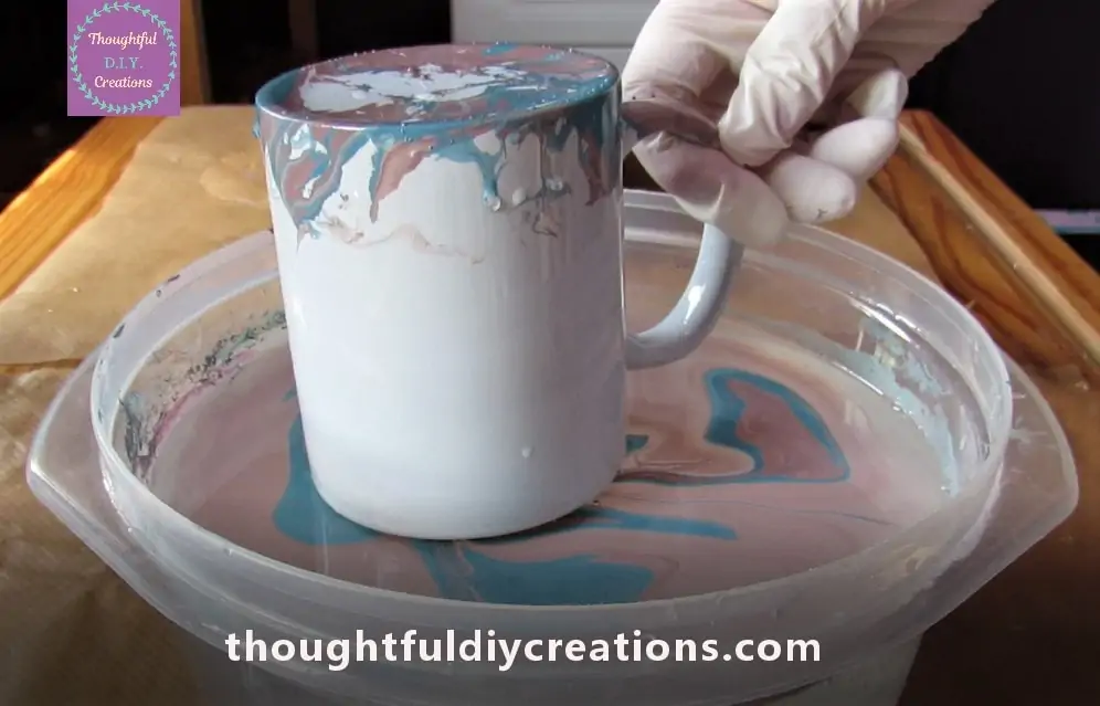 I then dipped the Top of the Cup into the Water.