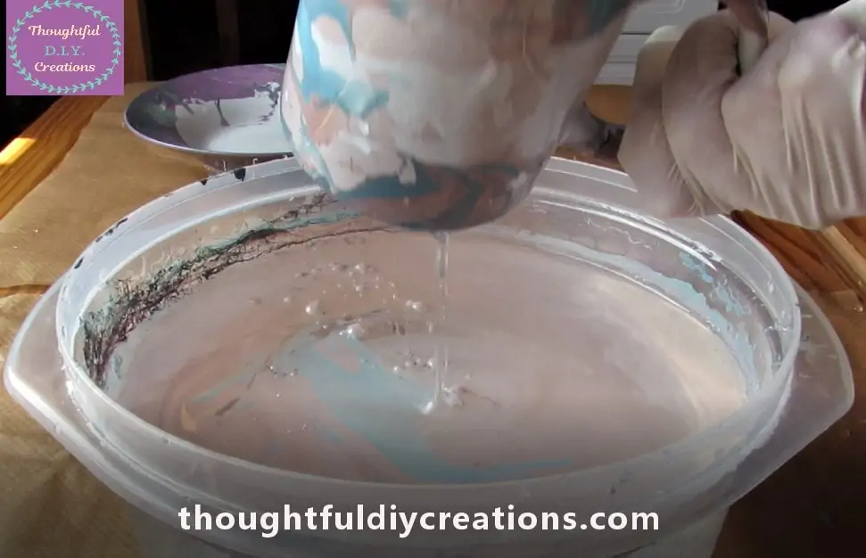 I lifted the Cup from the Water and quickly turned it over emptying the Water from the Inside of the Cup.