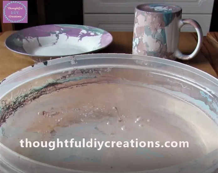 I put the Cup upside down on the Baking Sheet.