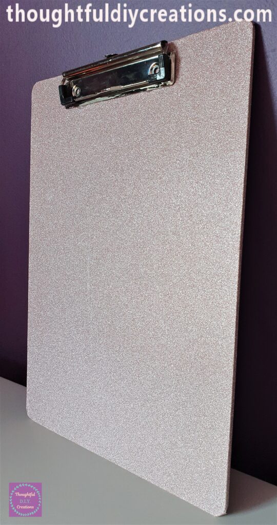 The Clipboard standing up-right on display.