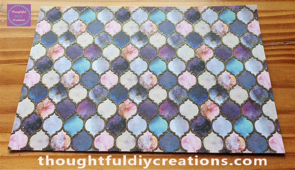 I Cut the Paper at 7 and 3/4" in Length and 5 and 1/4" in Width.