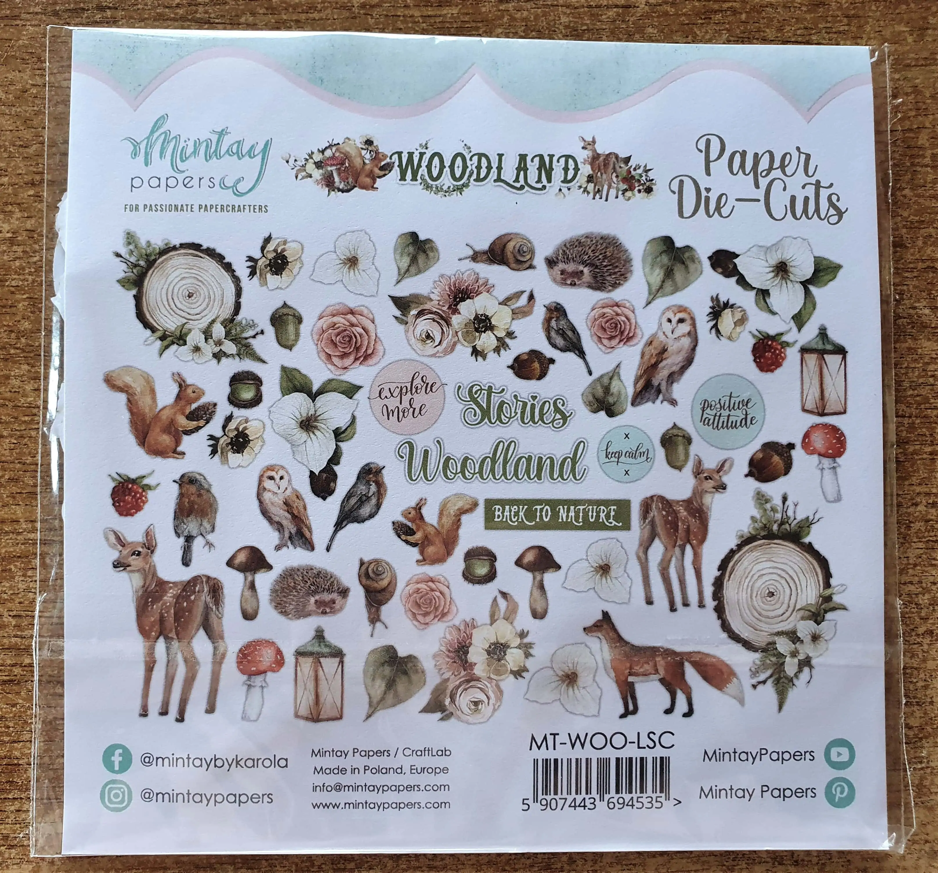 I bought a Pack of Woodland Paper Die Cuts.