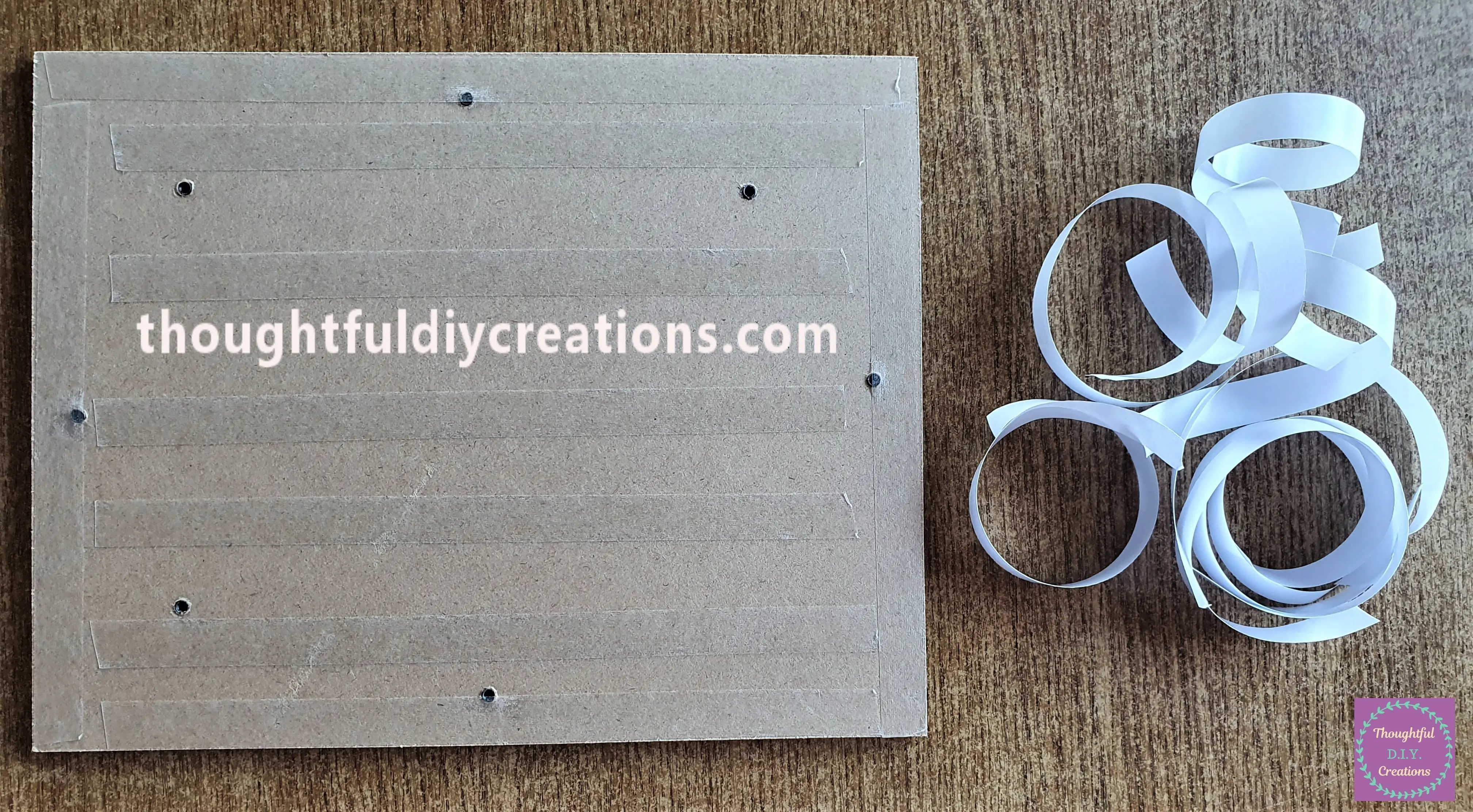 I removed the White Backing from the Double-Sided Tape.