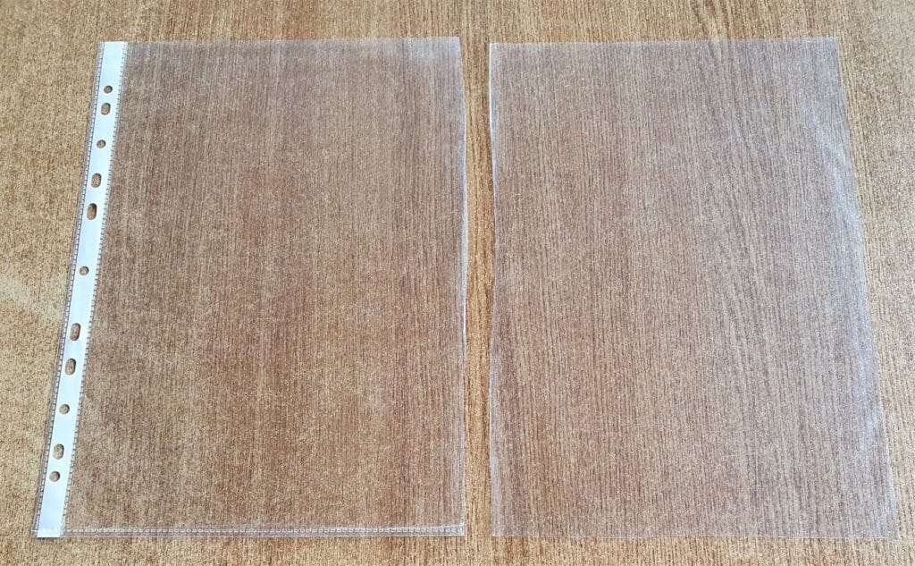 I got a Plastic Sleeve for a Folder and Cut the Front Side off.