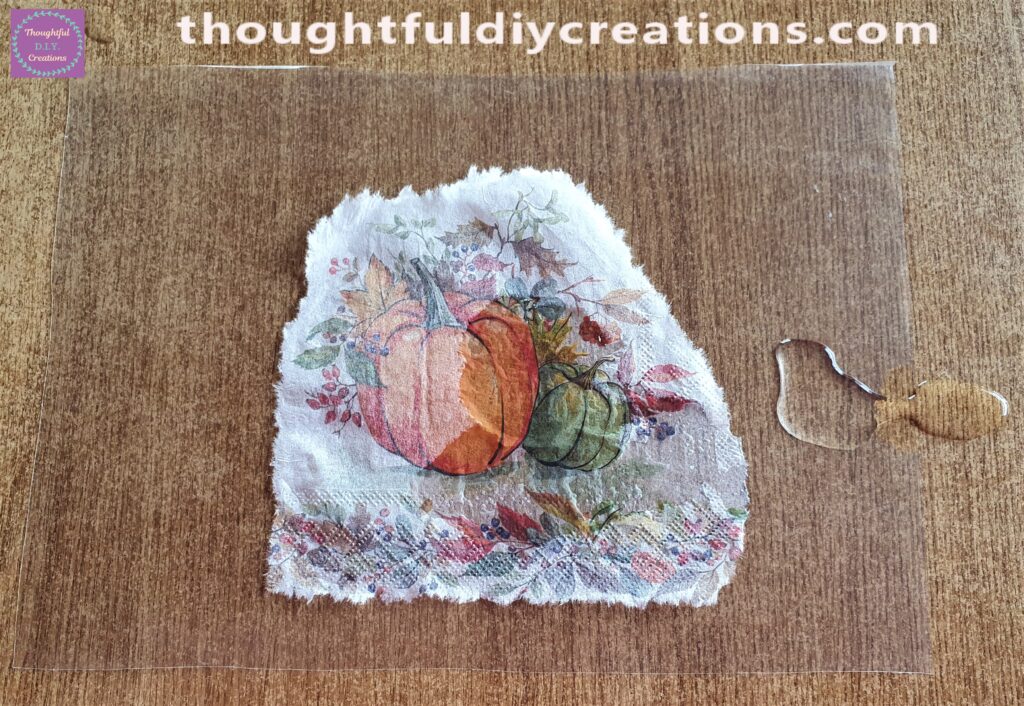 I Poured some water on top of the Napkin.