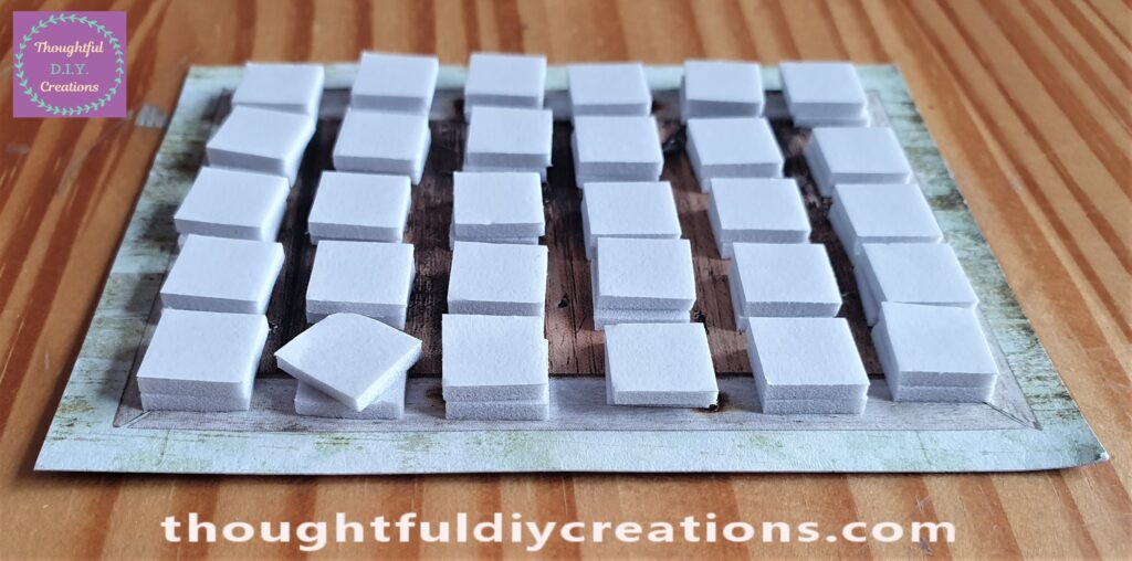 I also added 2 layers of Foam Squares on the back of the Nature Image.