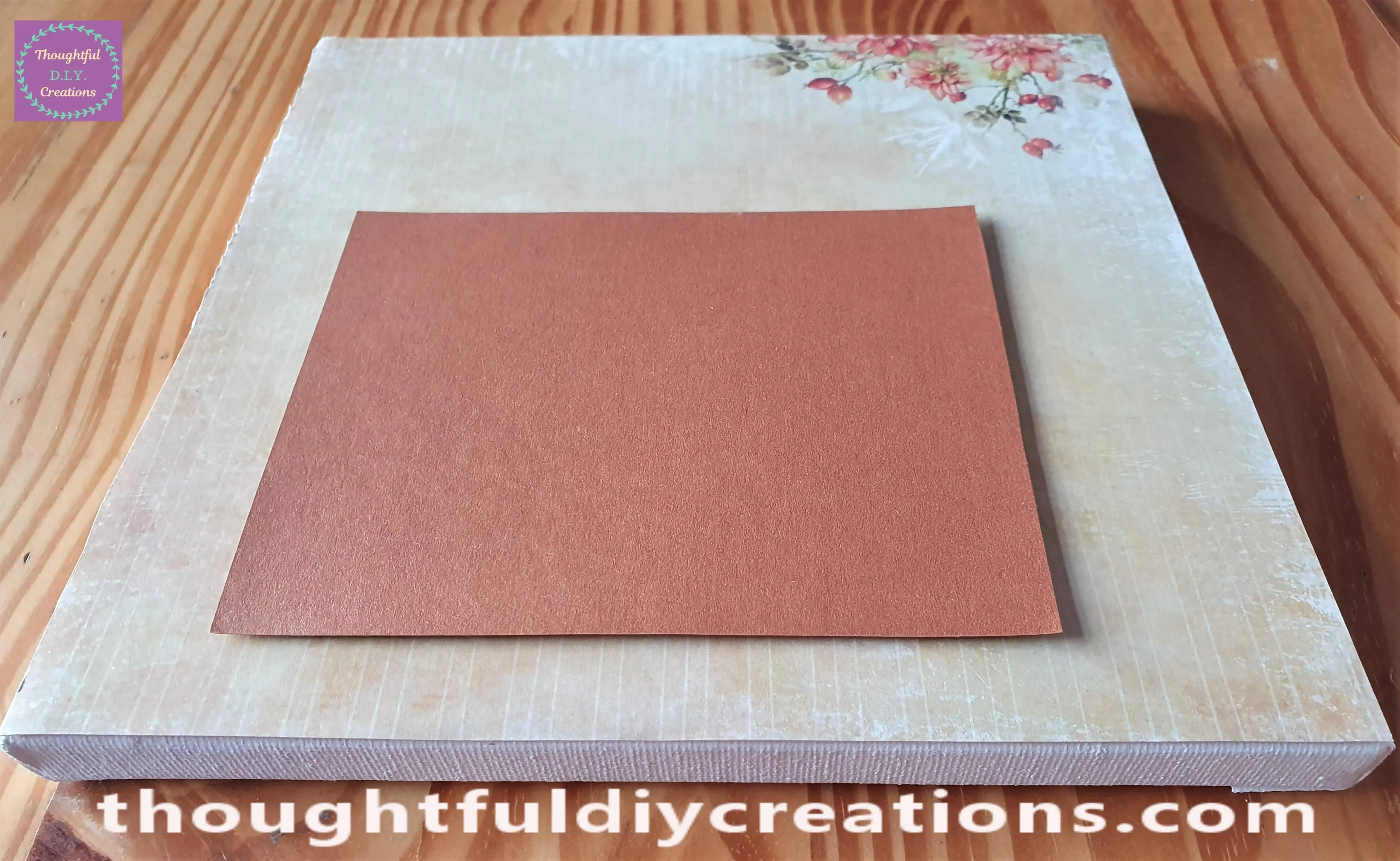 I attached the Copper Sheet to the left Side of the Canvas.