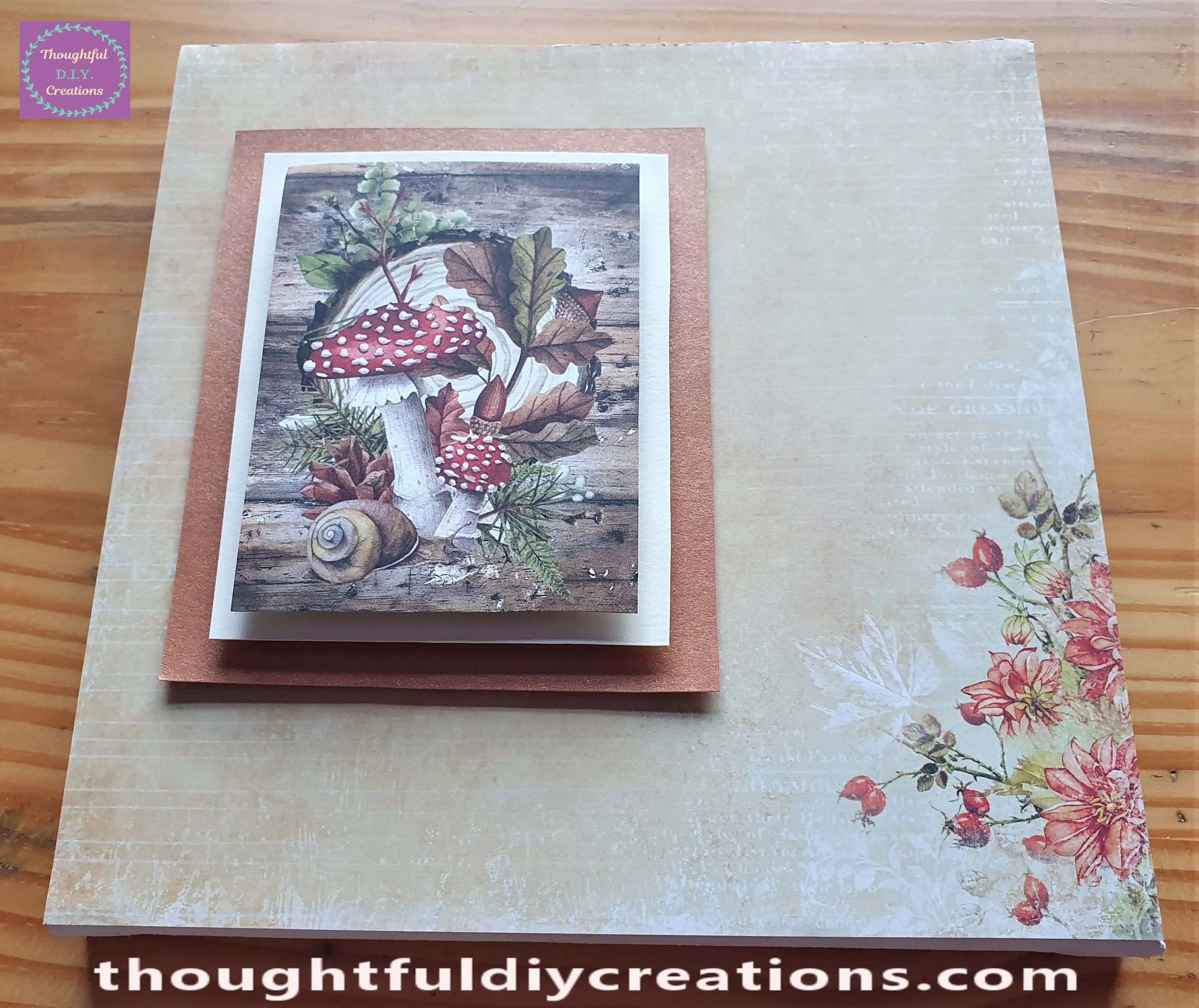 I attached the Image on top of the Cream Card.