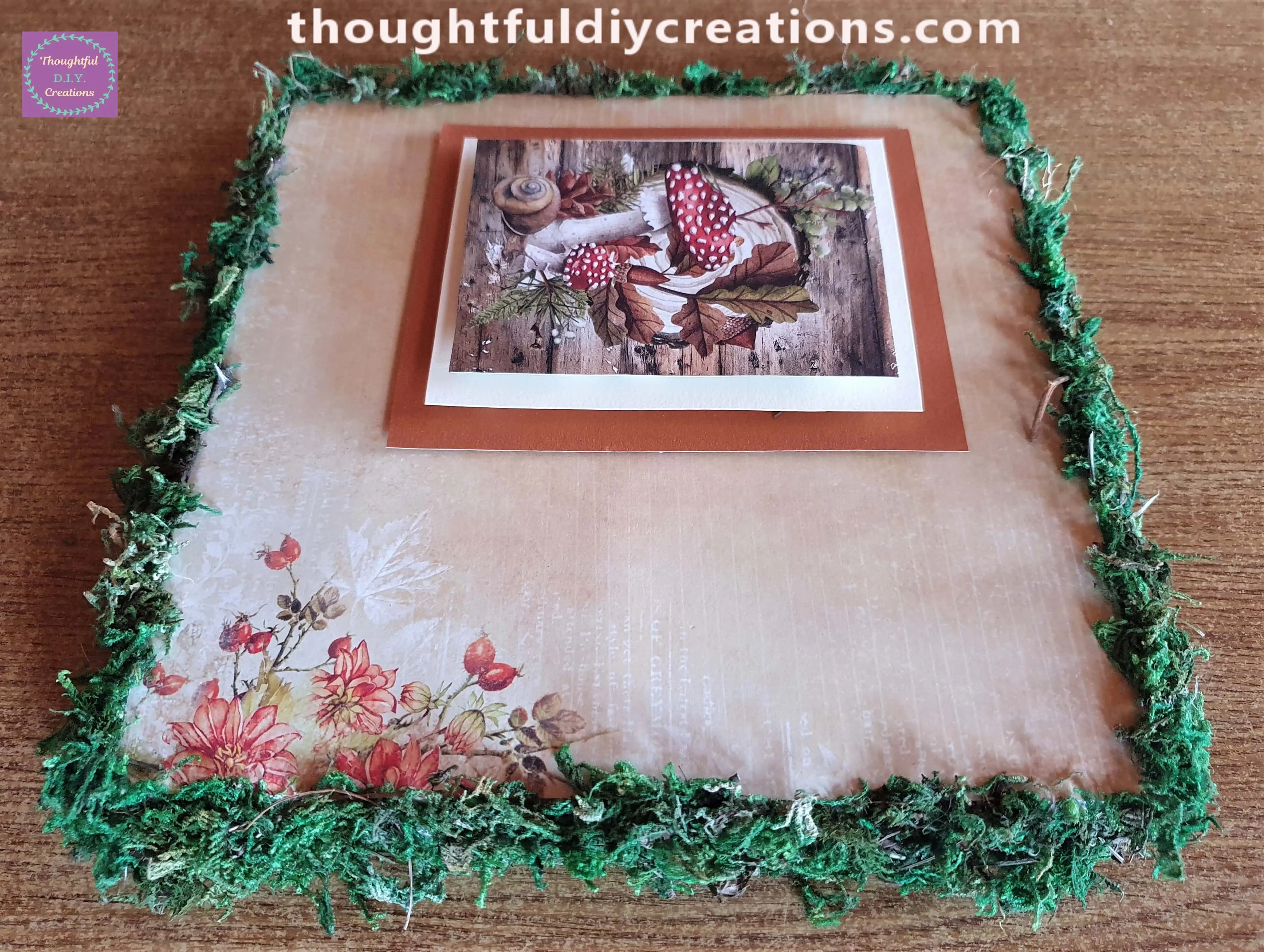 I love the Natural Woodland appearance of the Canvas with the addition of the Moss.