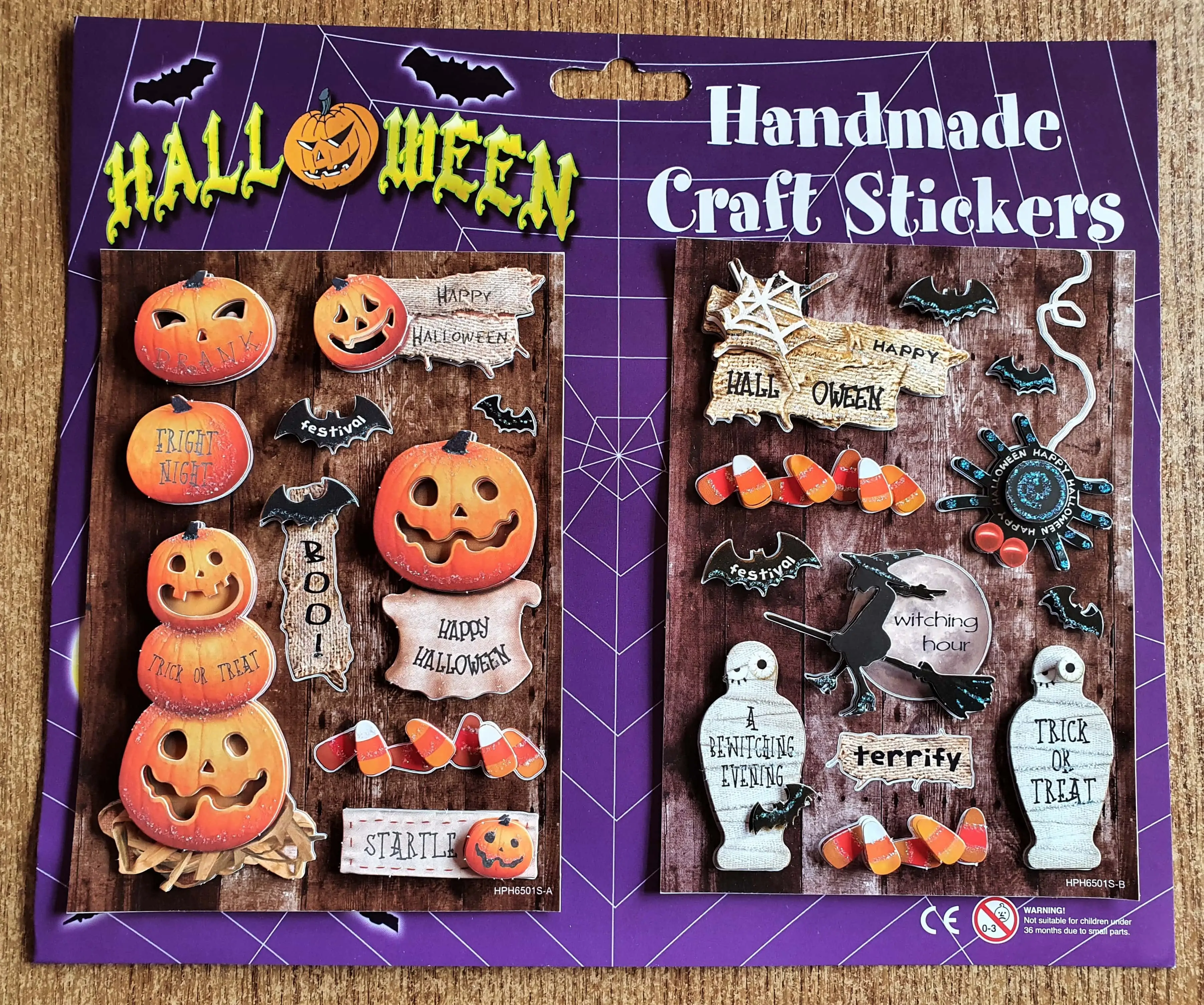 I got my Pack of 3-D Halloween Stickers.