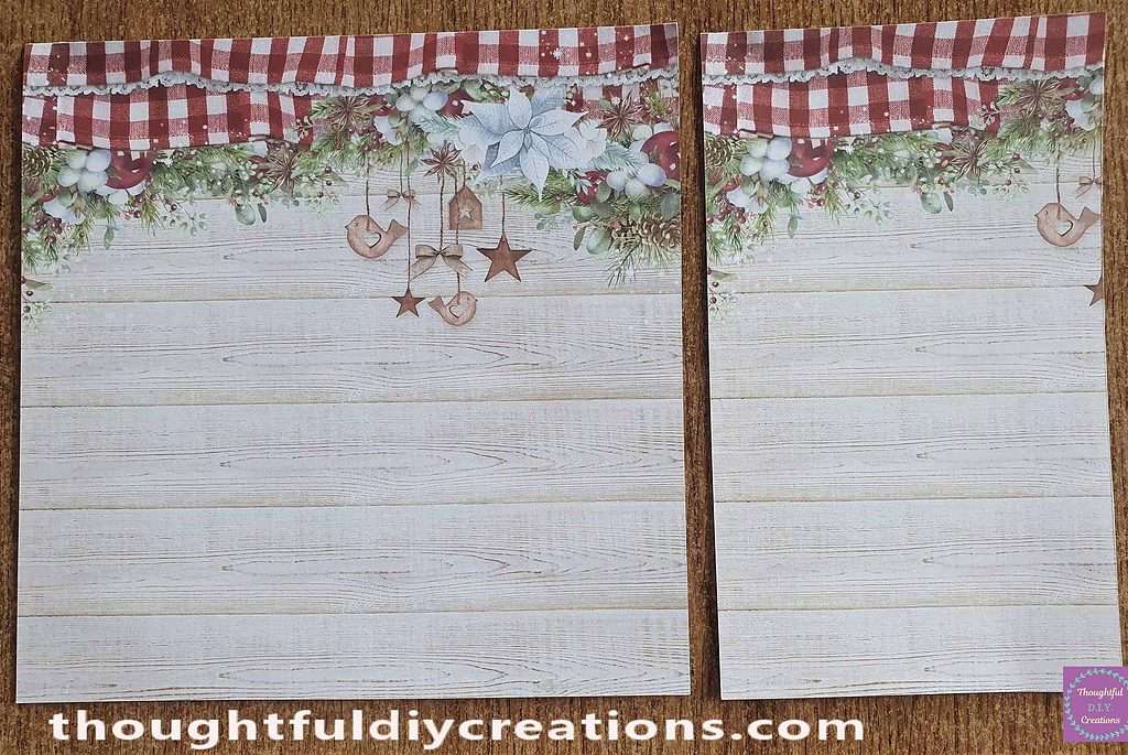 Here are the 2 Pages for my Christmas Shadow Box.