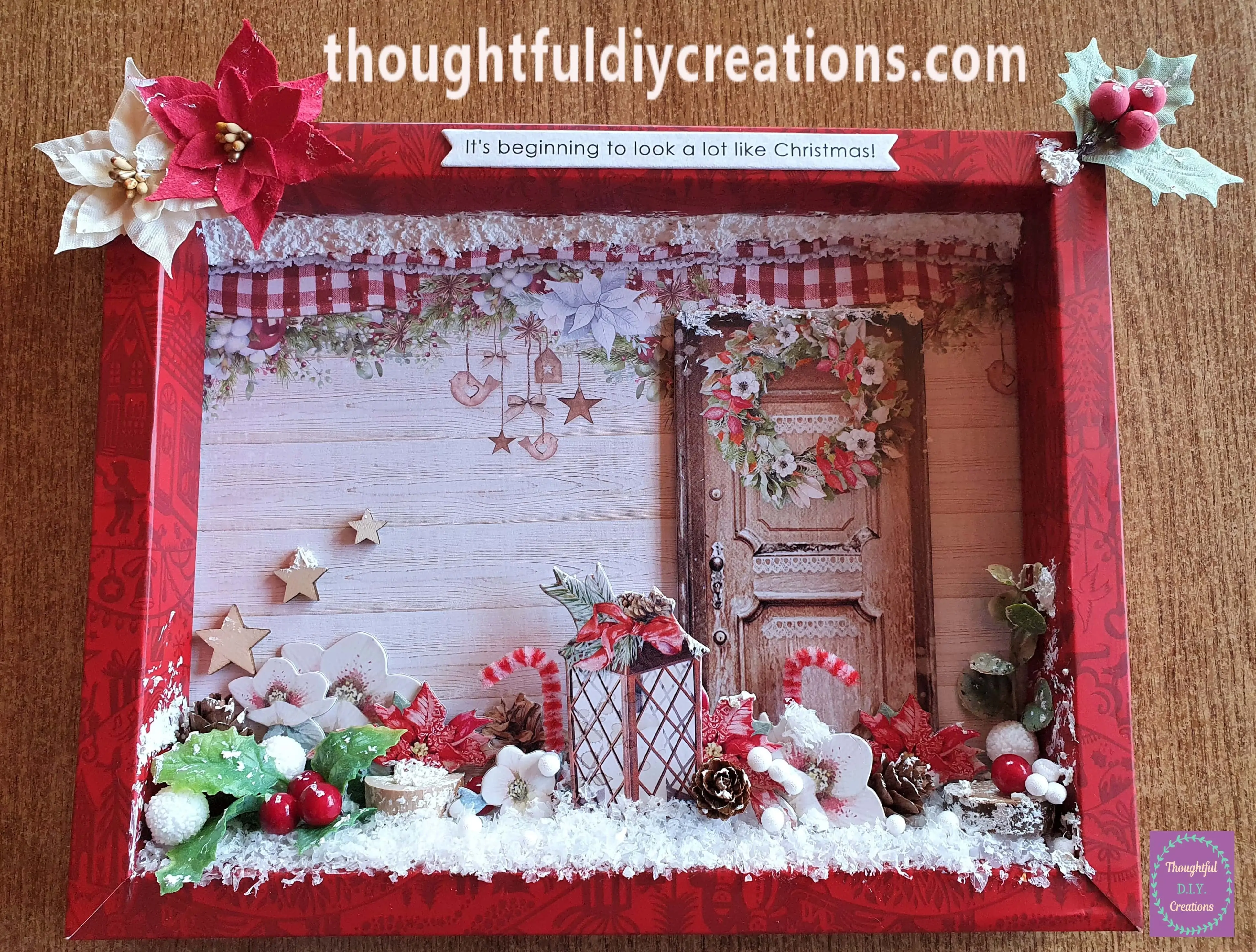 Some Snow Paste was added to the Flowers and Holly.