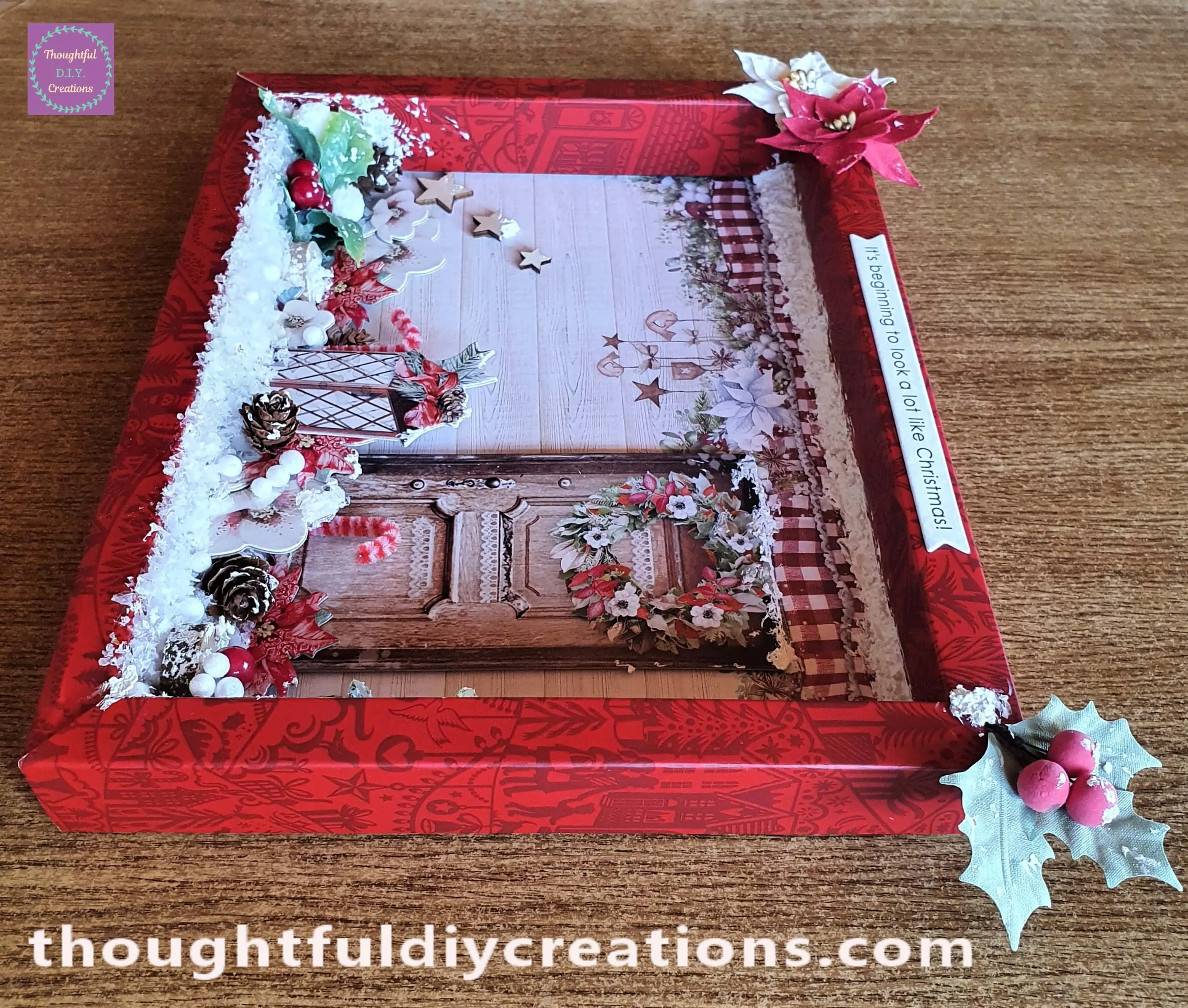 This Completed my Christmas Shadow Box.