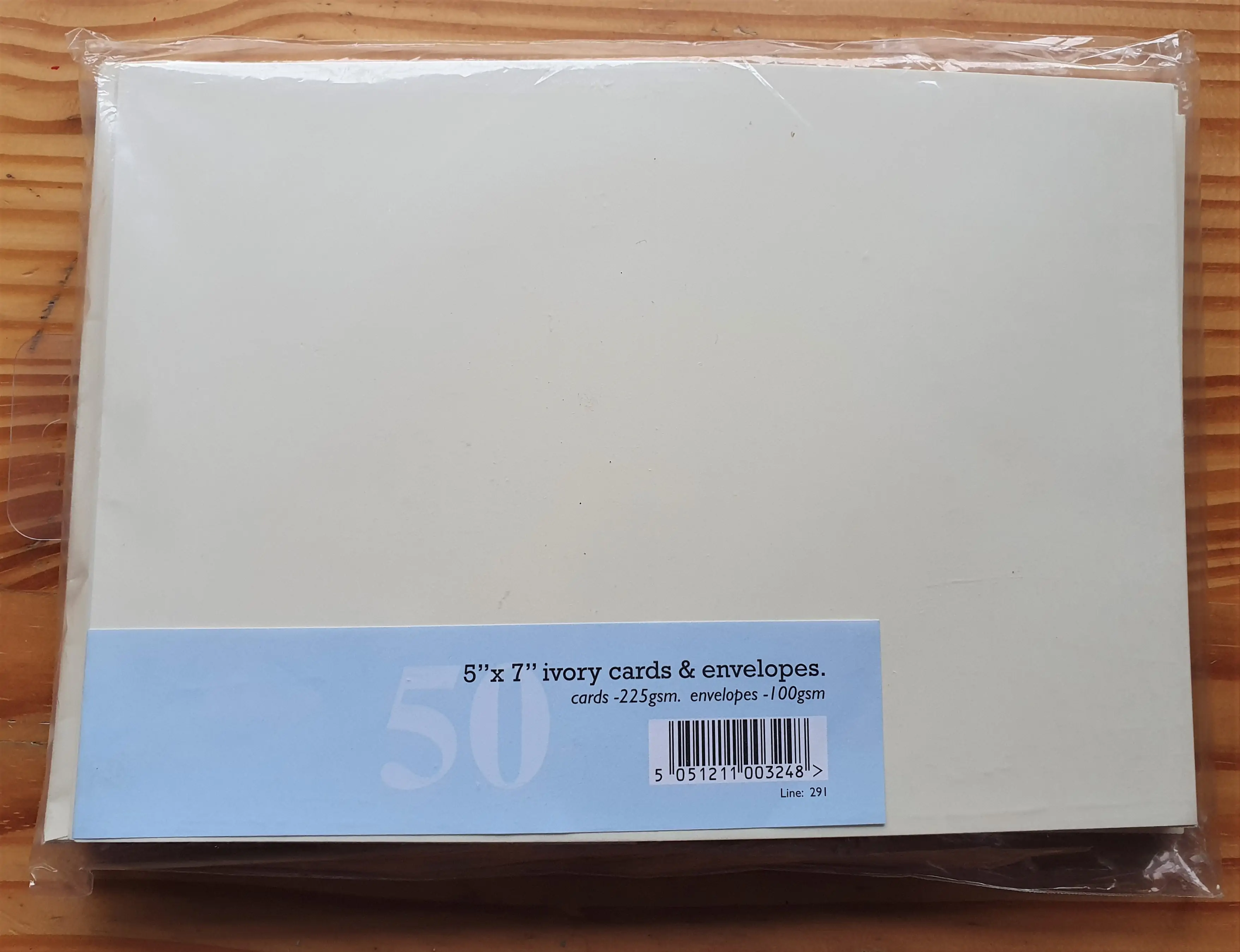 I got out my Pack of 5" x 7" Ivory Cards and Envelopes.