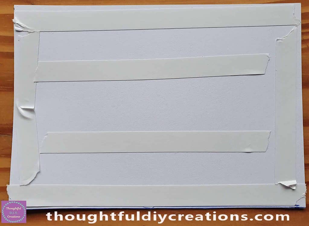 I put strips of Double-Sided Tape on the back of the Green Paper.