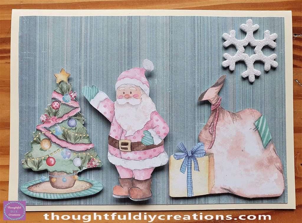 I attached it to the Top-Right Corner of the Christmas Card.