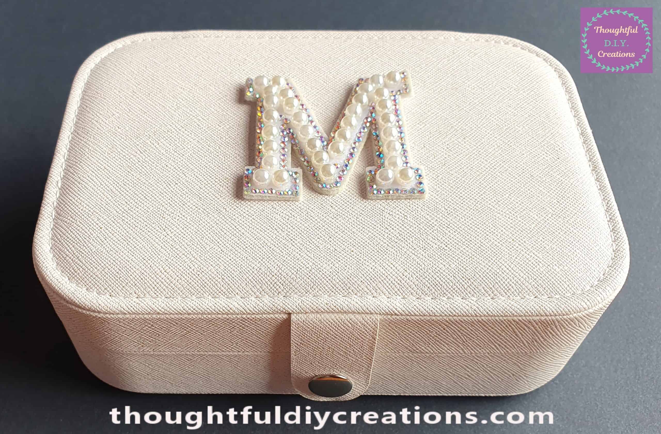 Cream Personalised Jewellery Box Large thoughtfuldiycreations Bridal Gift